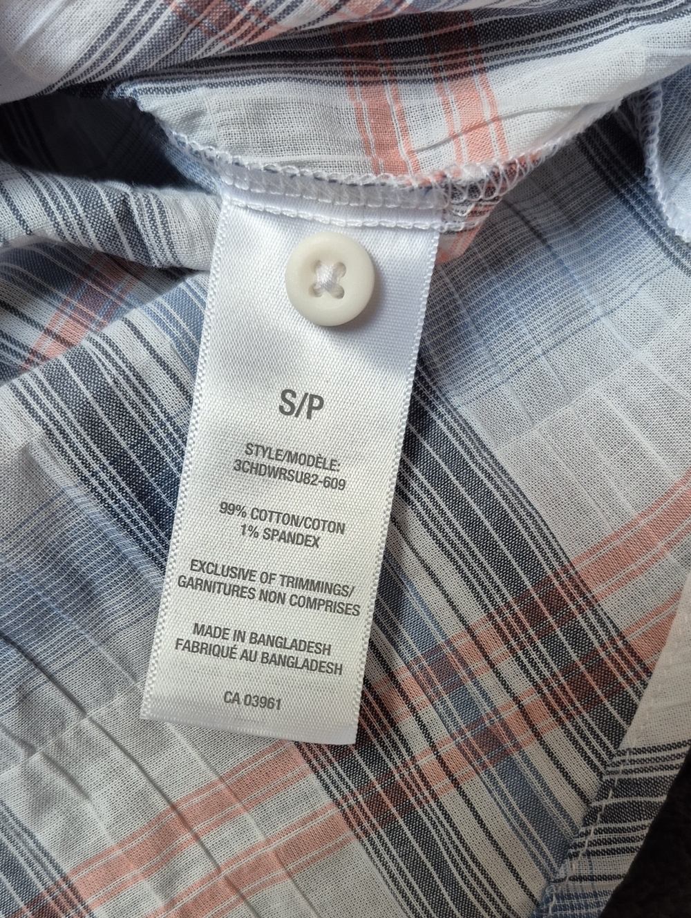 WindRiver Cotton Short Sleeve Button Down In Winter Plaid SZ Small, New W Tags! - Picture 7 of 12